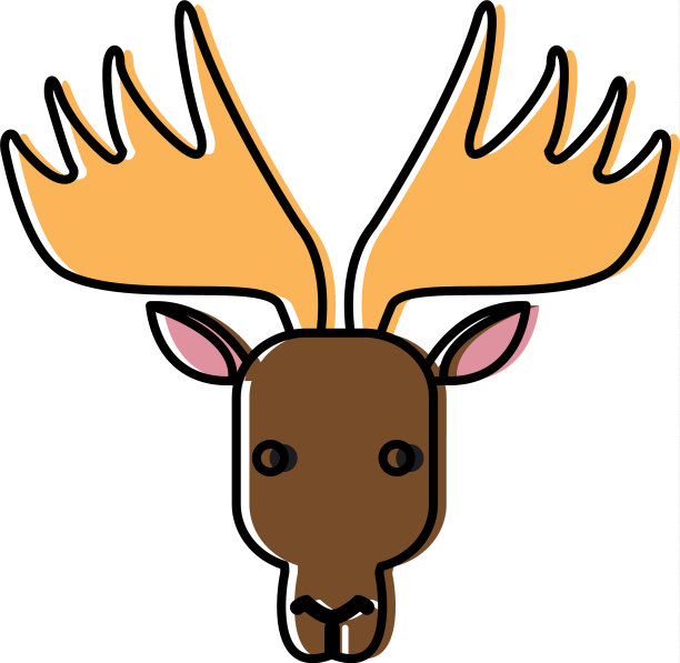 驯鹿动物卡通图片下载