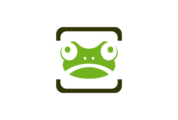 绿色青蛙标志图标概念设计图片下载