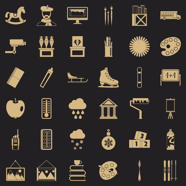 绘画图标设置简单的风格图片下载