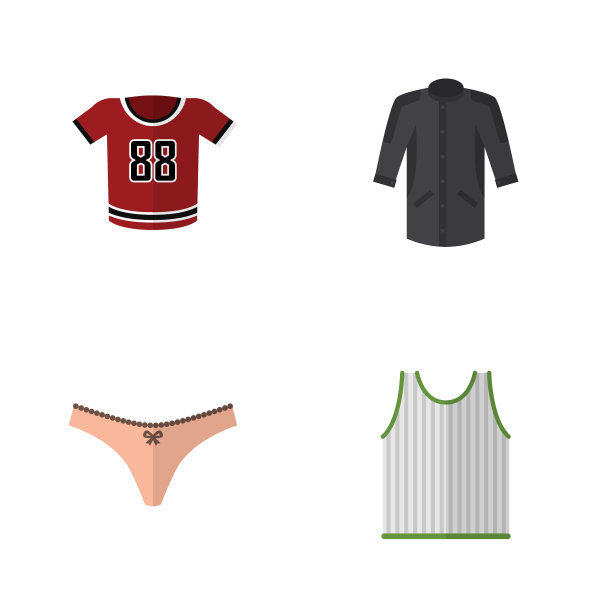 平的图标连衣裙套单件制服t恤图片下载