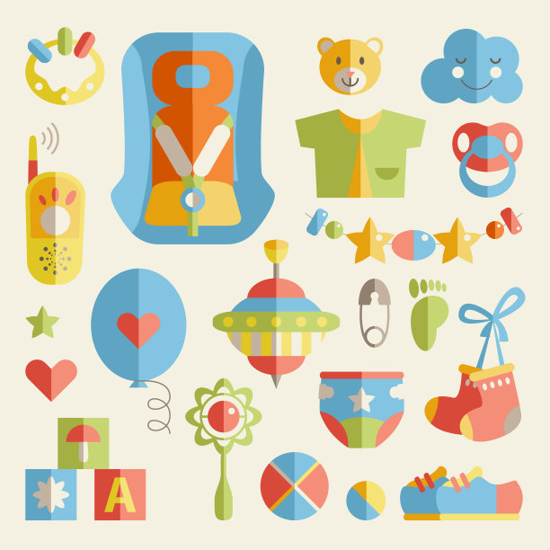 新生婴儿主题可爱套装婴儿护理图片下载