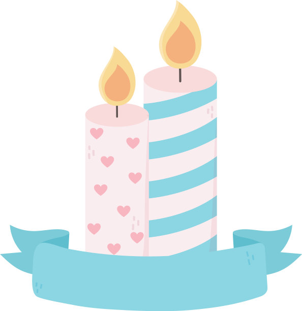 情人节燃烧的蜡烛爱的心快乐图片下载