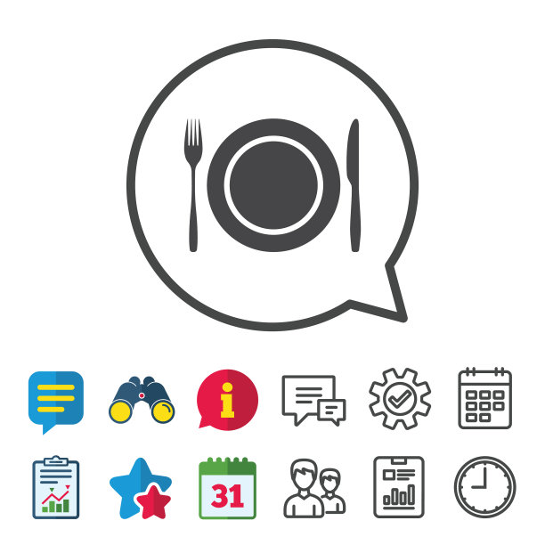 用叉和刀装盘图片下载