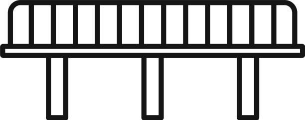 高架桥图标轮廓风格图片下载