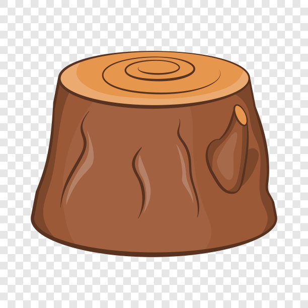 树桩图标卡通风格图片下载