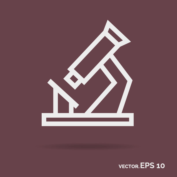 显微镜轮廓图标白色图片下载