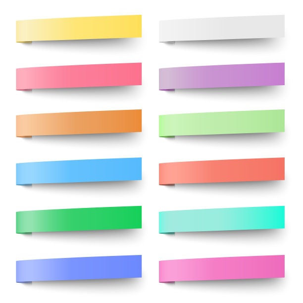 一套彩色贴纸图片下载