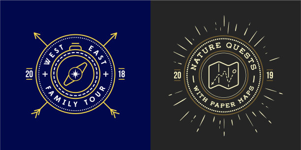 徒步路线标志设计集排版和图片下载