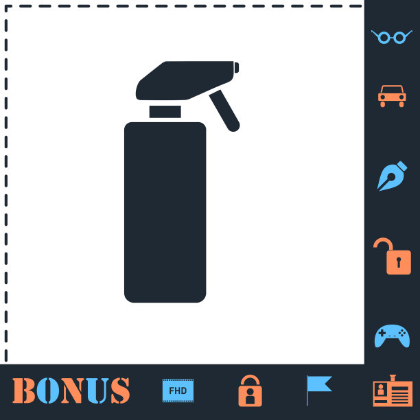 喷雾图标平图片下载