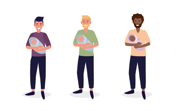 设定男人的母亲和他们可爱的婴儿儿子图片下载