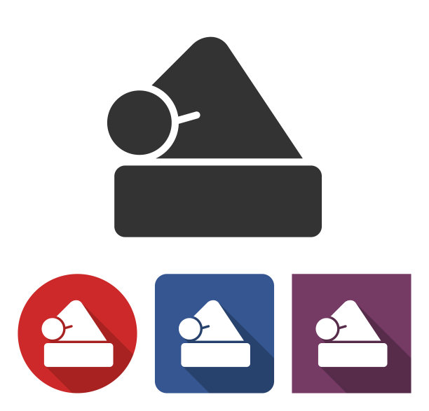 圣诞老人帽图标的不同变体图片下载