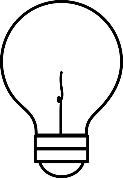 灯泡灯隔离图标图片下载
