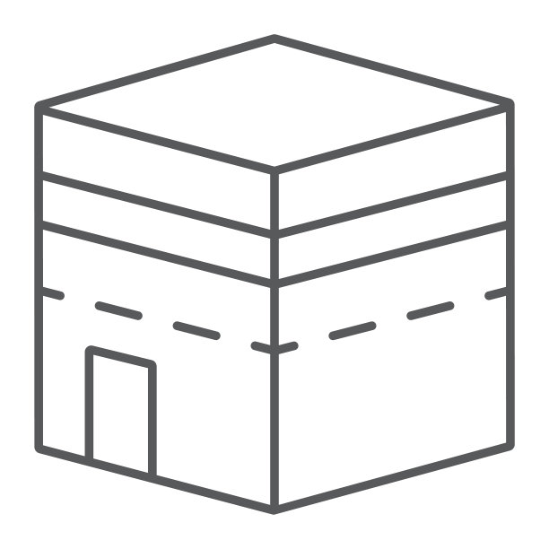 麦加圣地细线图标图片下载