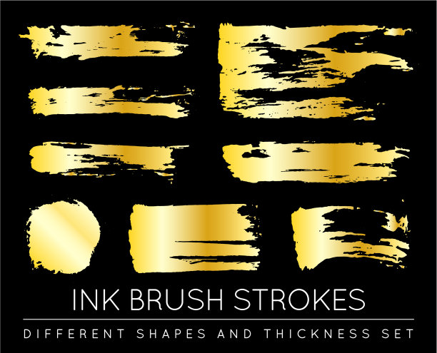 用一组金色的笔画作为背景图片下载