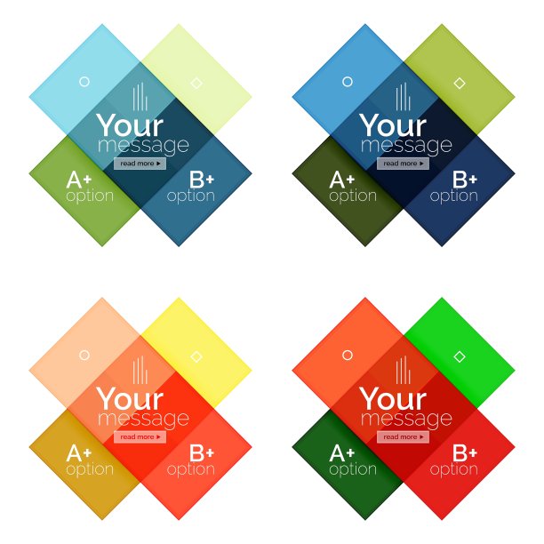 彩色条纹信息图模板图片下载