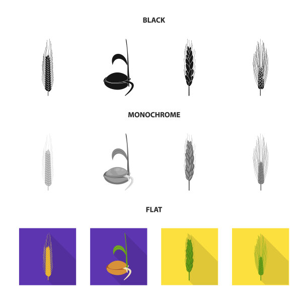 设计农业和农艺标志集图片下载