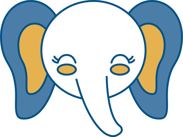 卡哇伊的大象图标图片下载