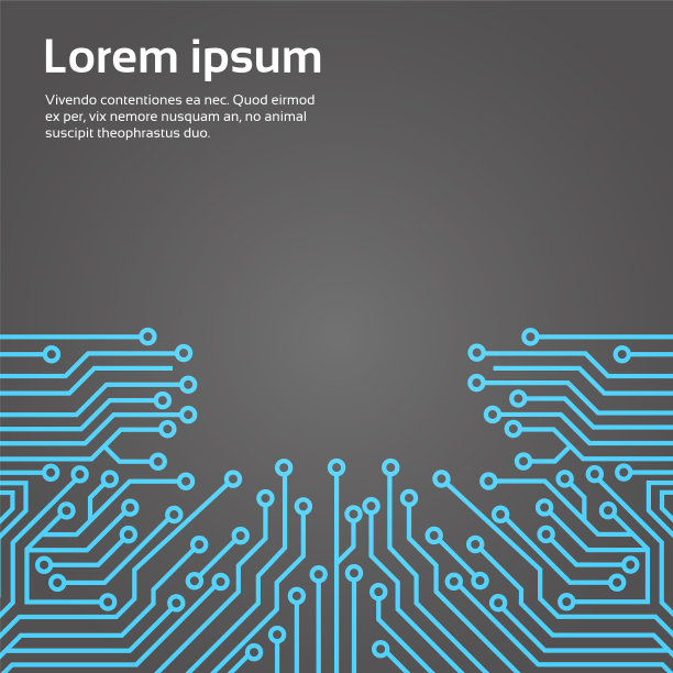 电脑芯片主板背景上的齿轮图片下载