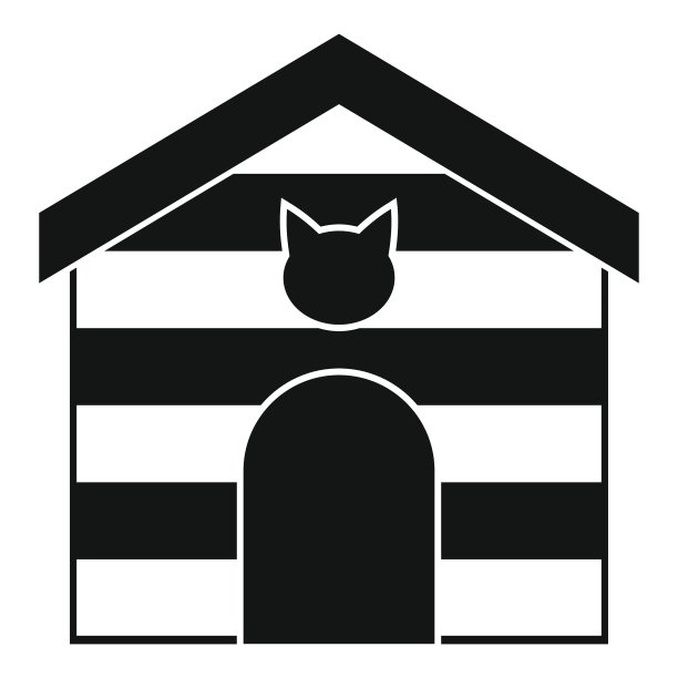 猫屋图标简单的风格图片下载