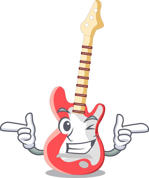眨眼电吉他卡通形状图片下载