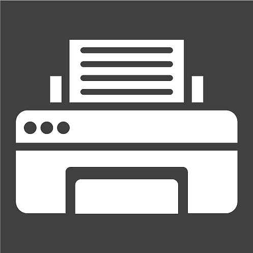 打印机实体图标：传真和办公图片下载