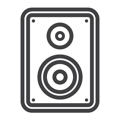 音频监听器线性图标图片下载