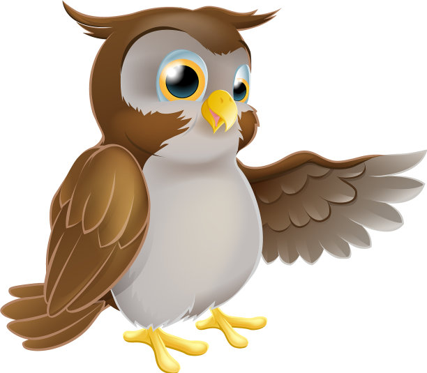 指向卡通猫头鹰图片下载