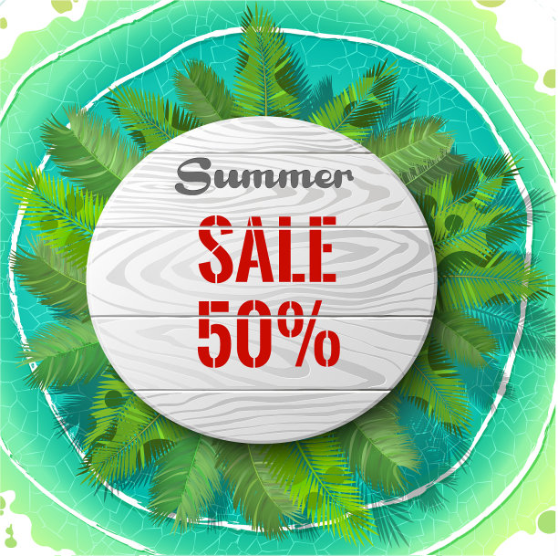 夏天在卖棕榈叶图片下载