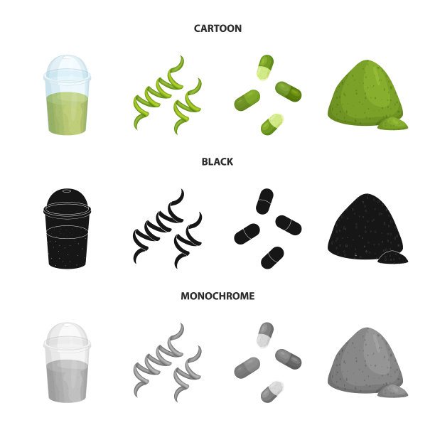 设计的蛋白质和海洋图标集图片下载