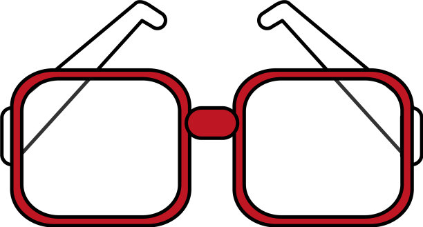 平面线条眼镜设计图片下载