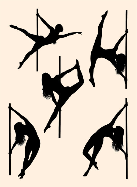 美丽的钢管舞剪影01图片下载