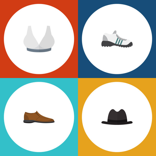 平坦的图标衣服套巴拿马运动鞋图片下载