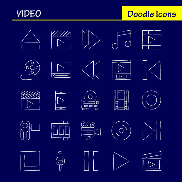 视频手绘图标包的设计师和图片下载
