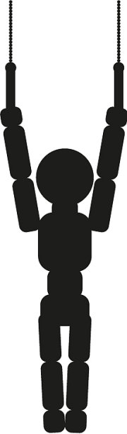 体操吊环男子标志黑色图片下载