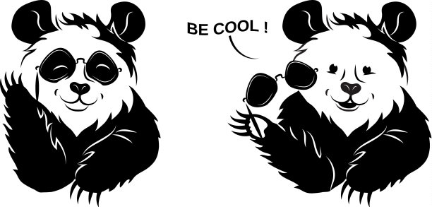 酷熊猫摘下眼镜图片下载