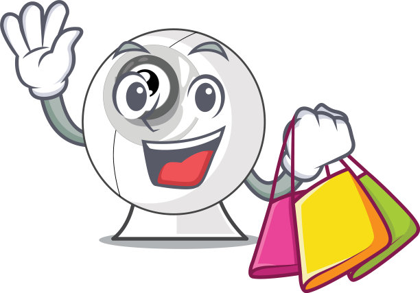 购物网络摄像头上的电脑桌字符图片下载