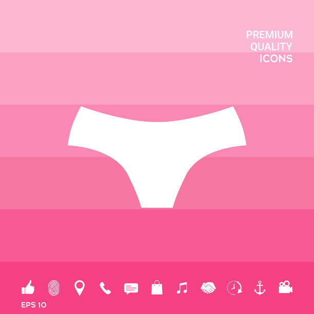 女人内裤的剪影菜单项目在图片下载