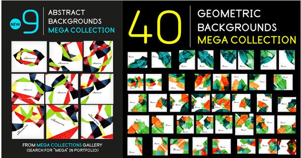 一组几何抽象背景图片下载