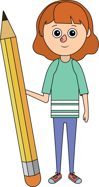 学校教育女孩卡通图片下载