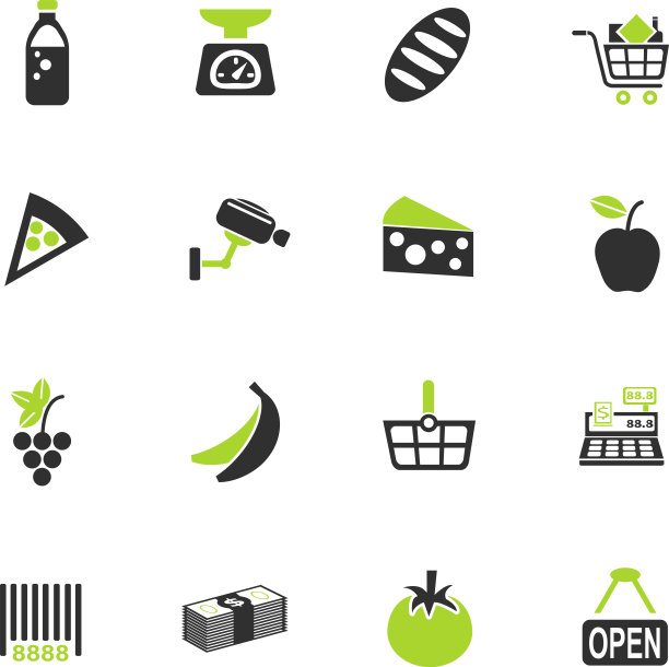 杂货店图标集图片下载