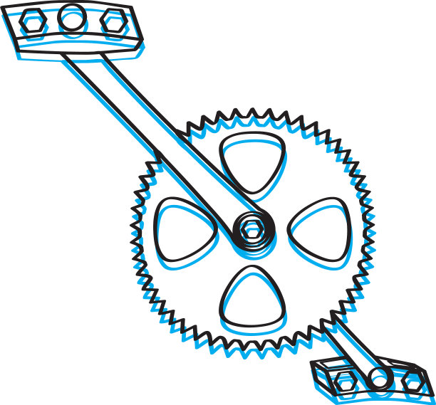 自行车踏板上的齿轮图片下载