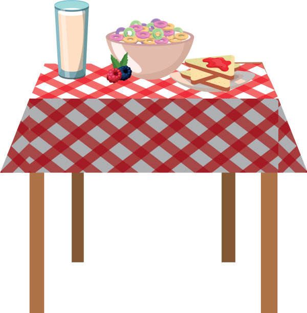 美味可口的早餐卡通图片下载