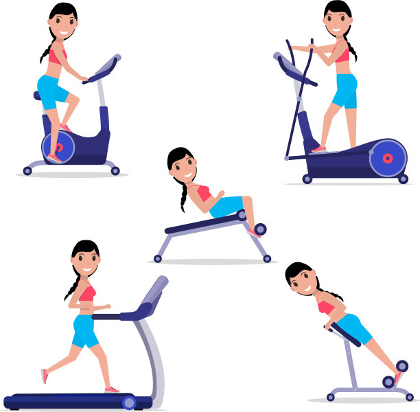 设定卡通女孩在模拟器上做运动图片下载