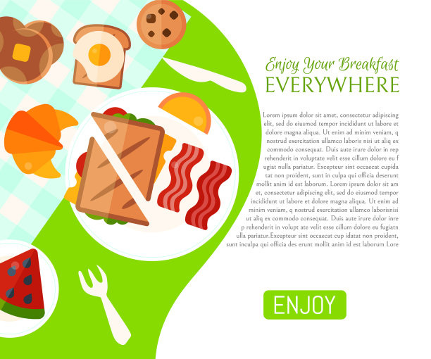 公园海报上的早餐野餐图片下载