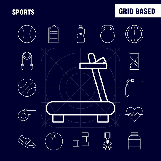 运动线图标为网页打印和移动uxui图片下载