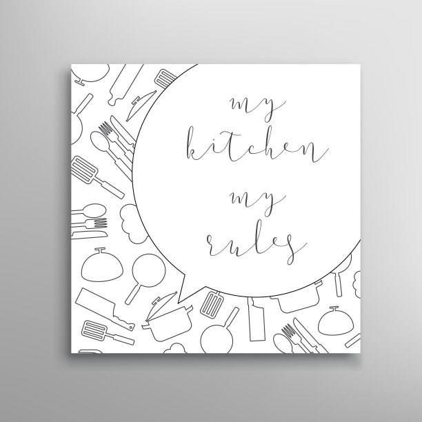 厨房标志模板图片下载