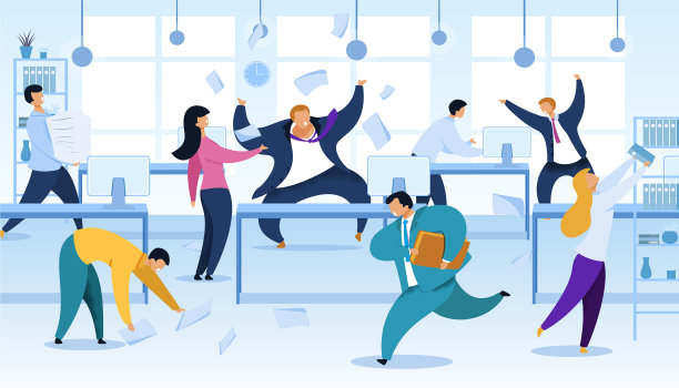 工作匆忙，办公室乱平图片下载