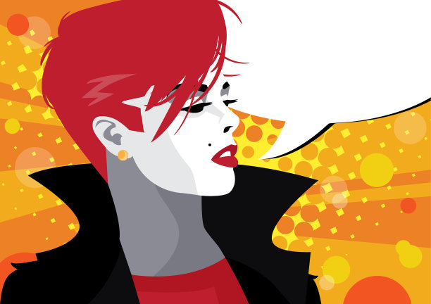 流行艺术中的时尚女性图片下载