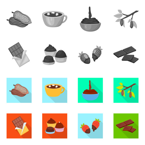 食物和美味的象征集图片下载