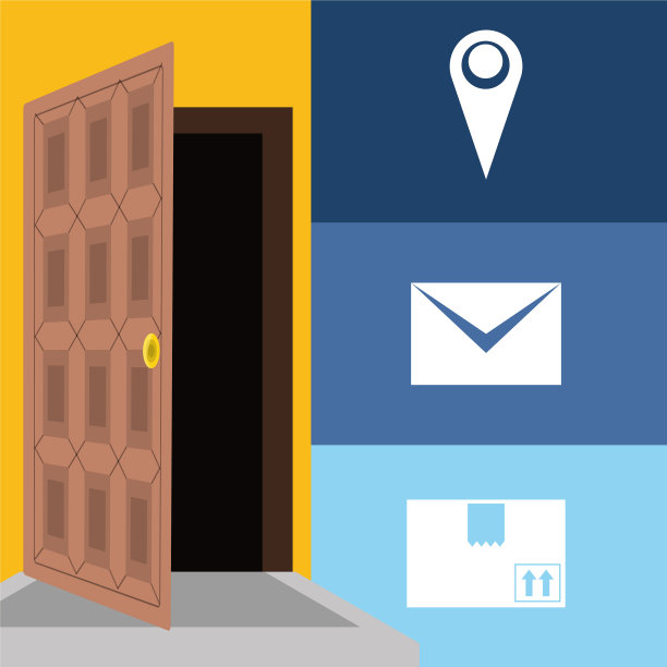 邮件和箱包服务在门图片下载